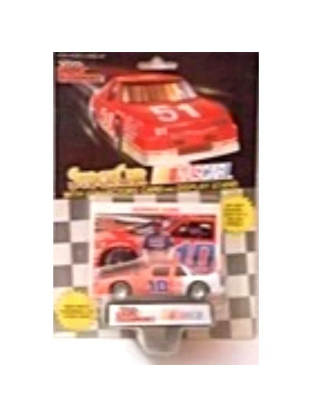 Vintage Racing Champions Die Cast NASCAR Stock Car Derrick Cope 10 Card Stand
